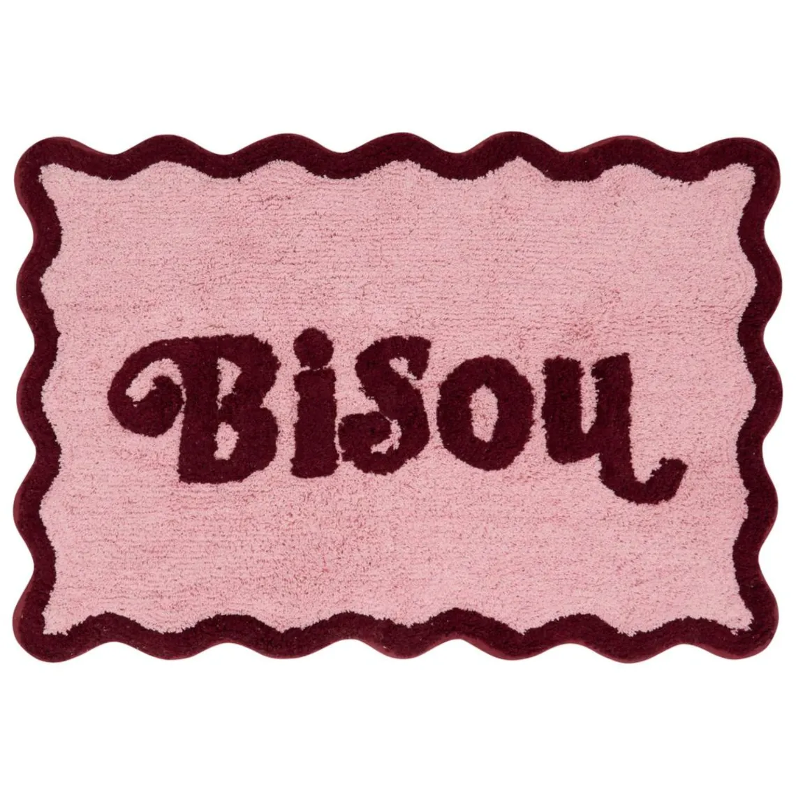 3S. x Home Tapis effet laine Cherry rose Best