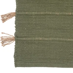 3S. x Home Tapis en coton avec pompon en jute Best