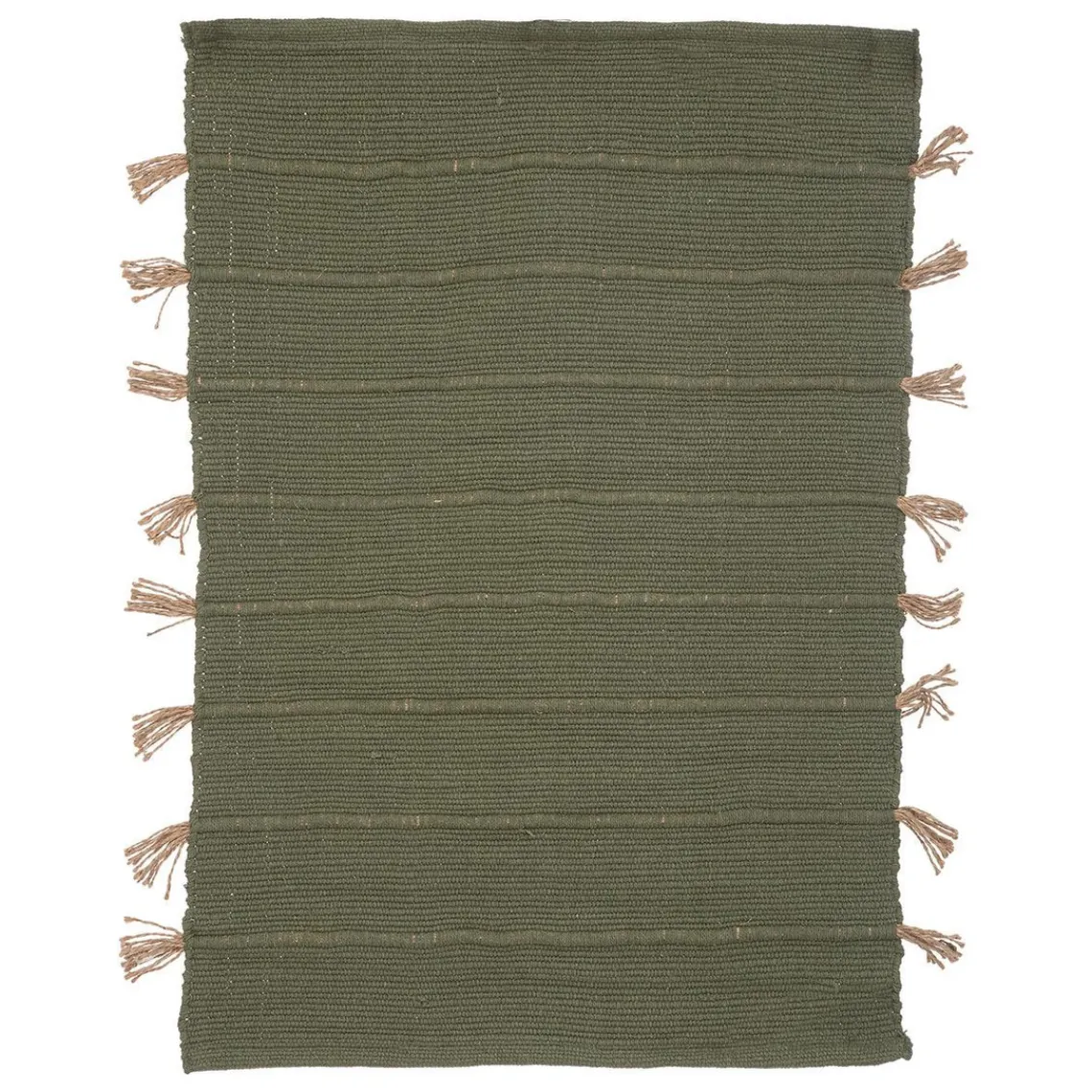 3S. x Home Tapis en coton avec pompon en jute Best