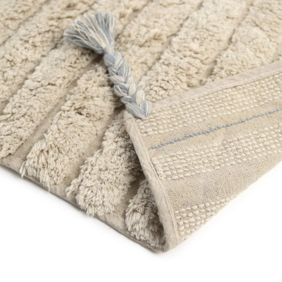 3S. x Home TAPIS EN COTON BLEU Outlet