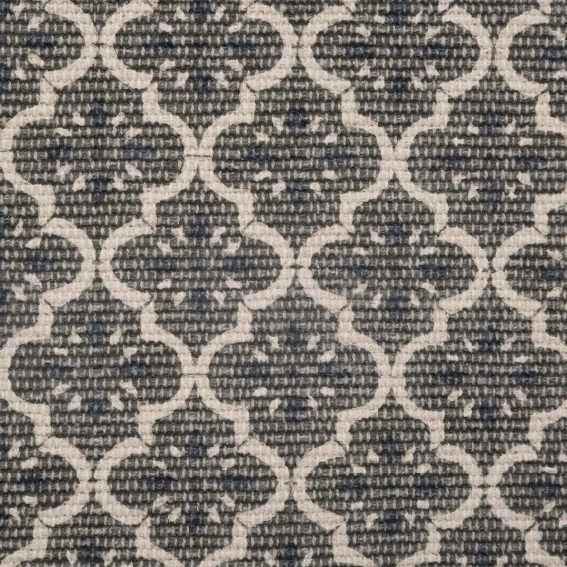 3S. x Home Tapis en Coton Imprimé Box Gris modèle B Outlet