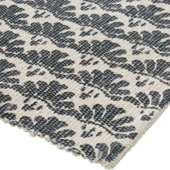 3S. x Home Tapis en Coton Imprimé Box Gris modèle B Outlet
