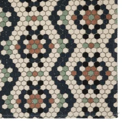 3S. x Home Tapis en coton imprimé 120x170 cm café Sale