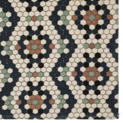 3S. x Home Tapis en coton imprimé 120x170 cm café Sale