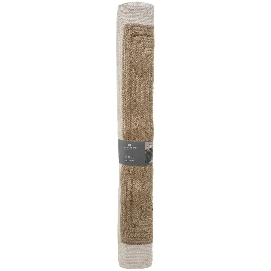 3S. x Home Tapis en Jute à Bord Blanc