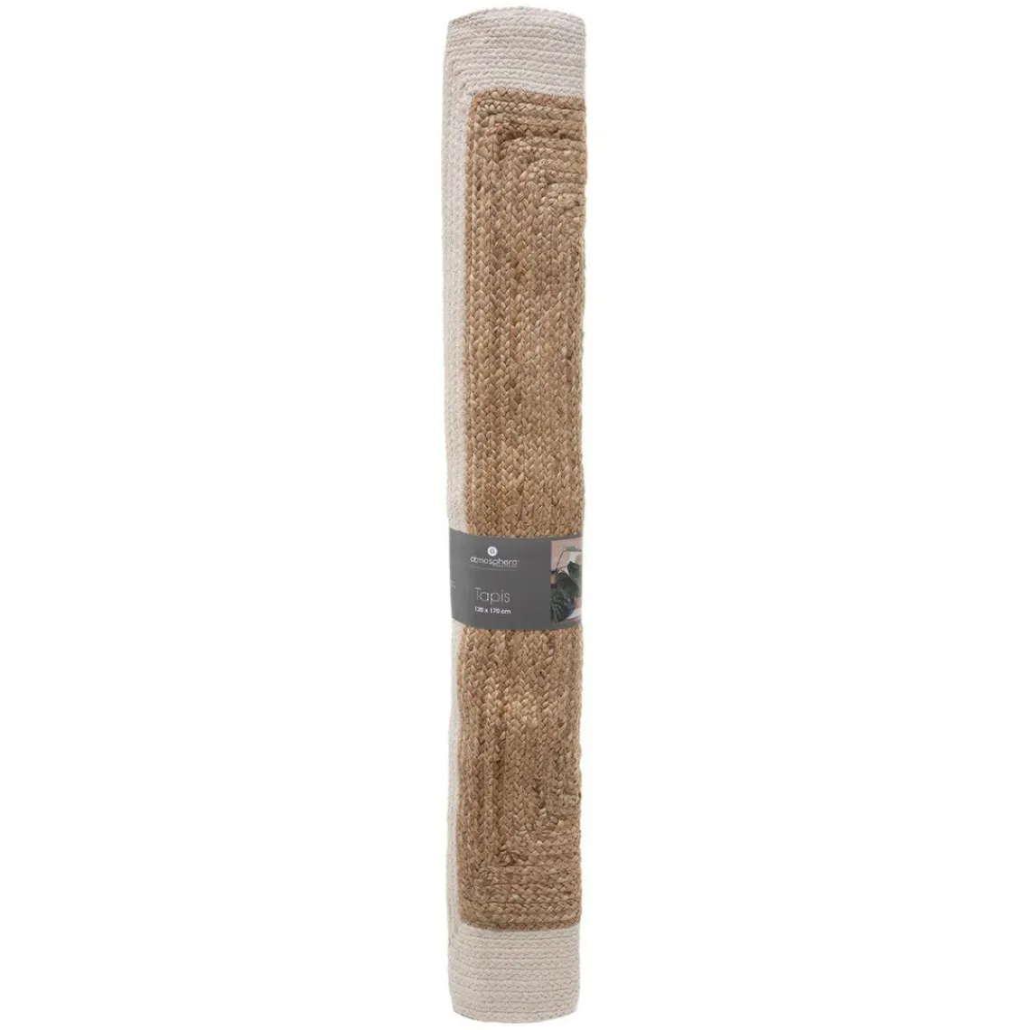 3S. x Home Tapis en Jute à Bord Blanc