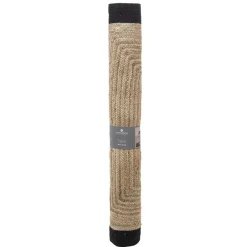 3S. x Home Tapis en Jute à Bord Noir Discount