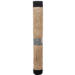 3S. x Home Tapis en Jute à Bord Noir Discount