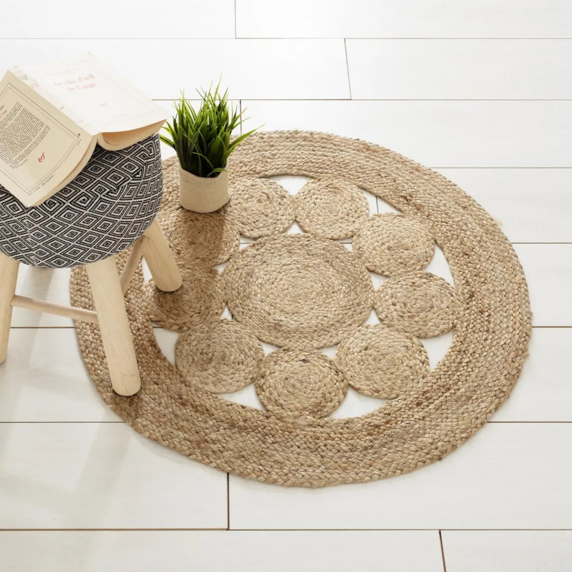 3S. x Home Tapis en Jute Ajouré NARUTIA Hot