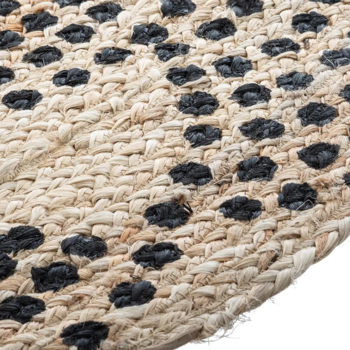 3S. x Home Tapis en Jute Rond Imprimé chevron Living Discount