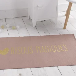 Today Tapis Enfant 60 X 120 cm en Coton Rose Hot