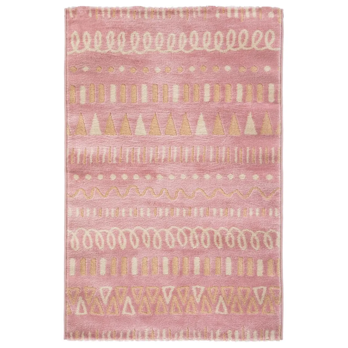 3S. x Home Tapis enfant girly en jute rose Best