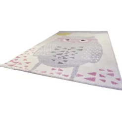 3S. x Home Tapis enfant hibou à lunettes 100x150cm POPPY