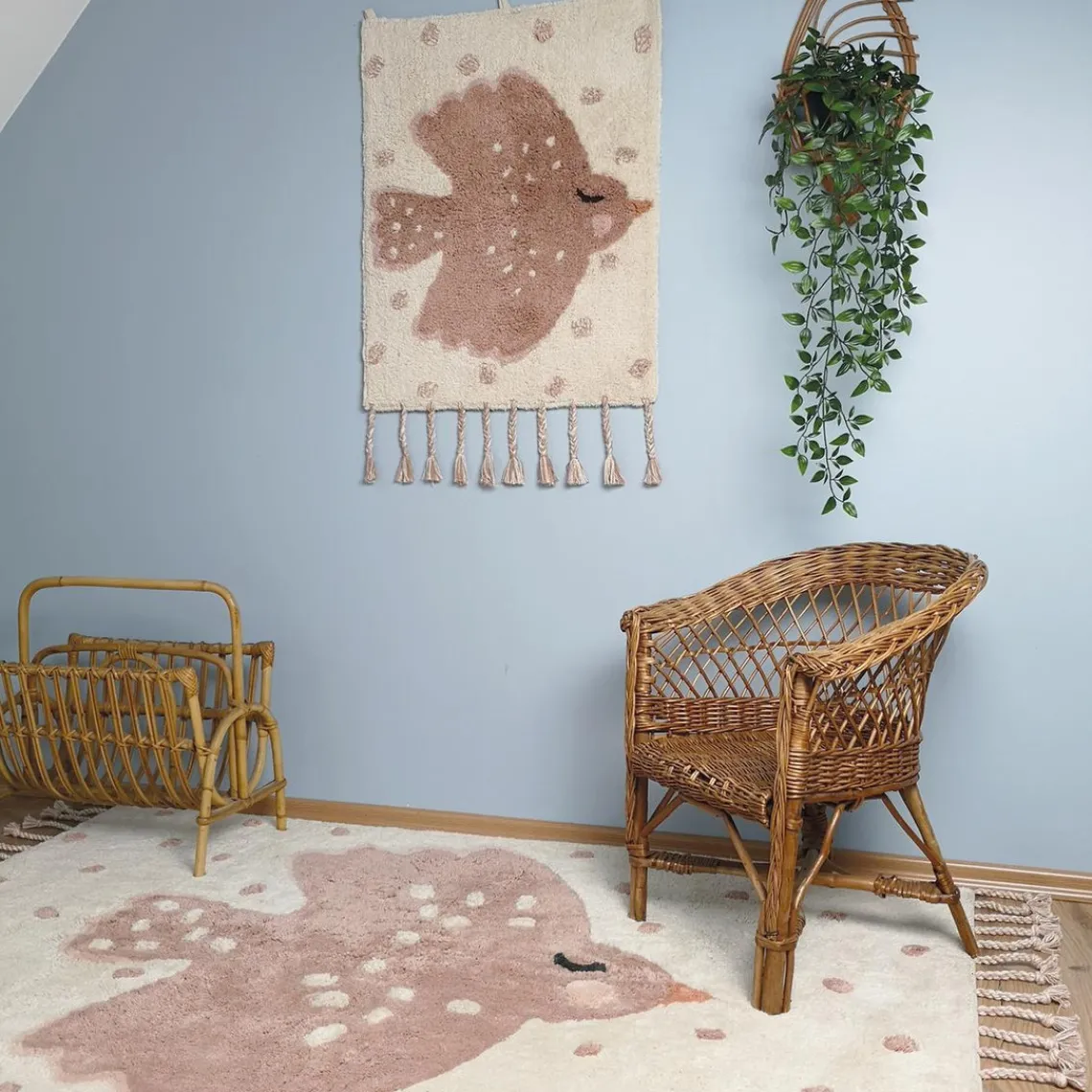 3S. x Home Tapis enfant motif oiseaux BIRDY Outlet