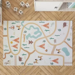 Nattiot Tapis enfant parcours SUPER WESTERN en vinyl Best