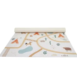 Nattiot Tapis enfant parcours SUPER WESTERN en vinyl Best