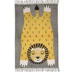 3S. x Home Tapis enfant rectangulaire lion 110x170 LEONO Discount