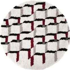 Maison Vivaraise Tapis Erika Neige diamètre 160 cm Discount