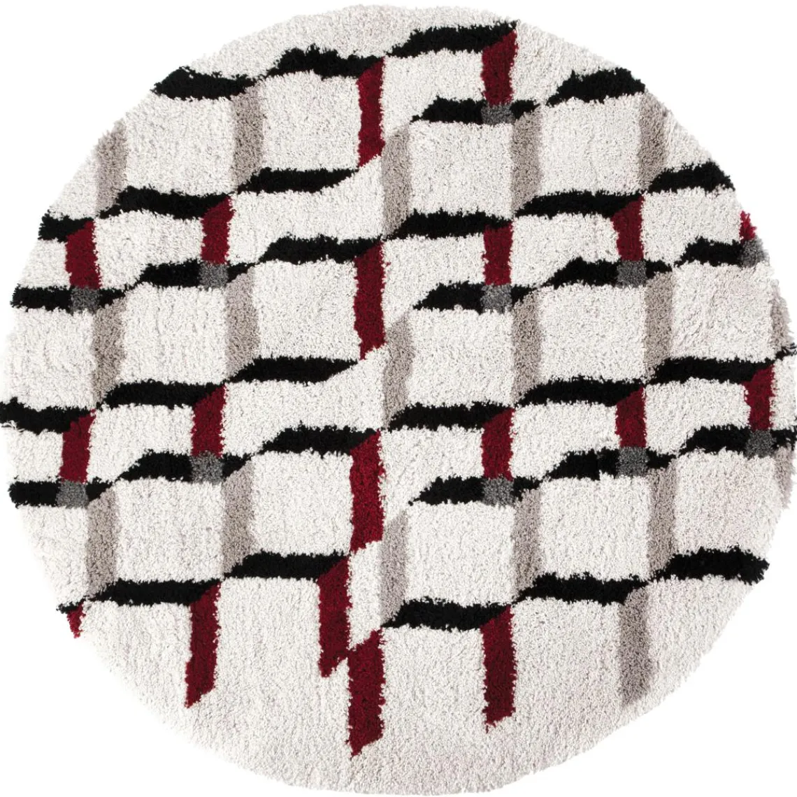 Maison Vivaraise Tapis Erika Neige diamètre 160 cm Discount