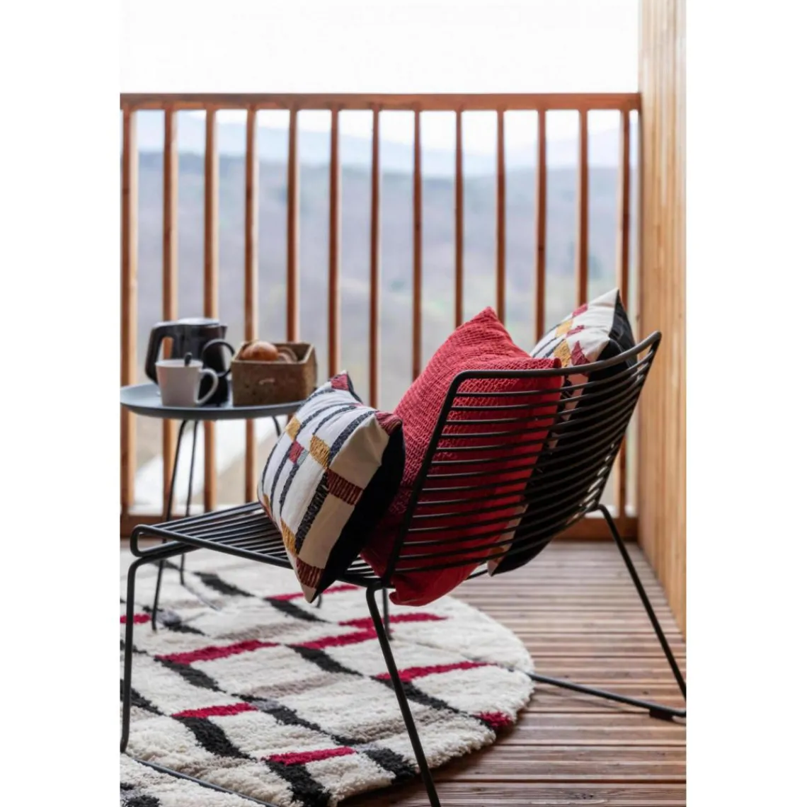 Maison Vivaraise Tapis Erika Neige diamètre 160 cm Discount