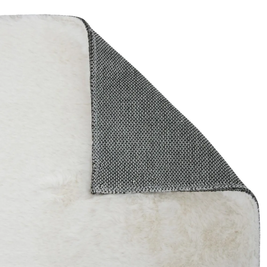 3S. x Home Tapis fausse fourrure Couka blanc New