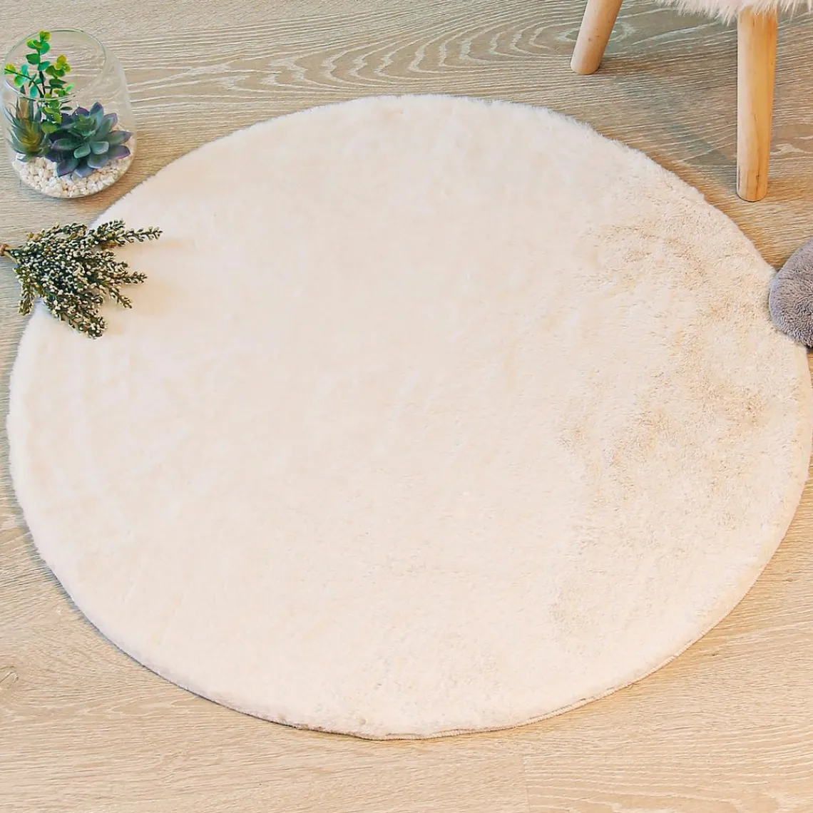 3S. x Home Tapis four extra doux ivoire Discount