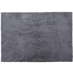 3S. x Home Tapis Imitation Poil Fin 120x170cm en polyester Gris New