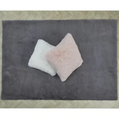 3S. x Home Tapis Imitation Poil Fin 120x170cm en polyester Gris New