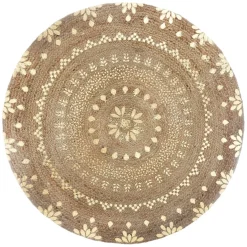 3S. x Home Tapis Juté Doré Brillant Discount