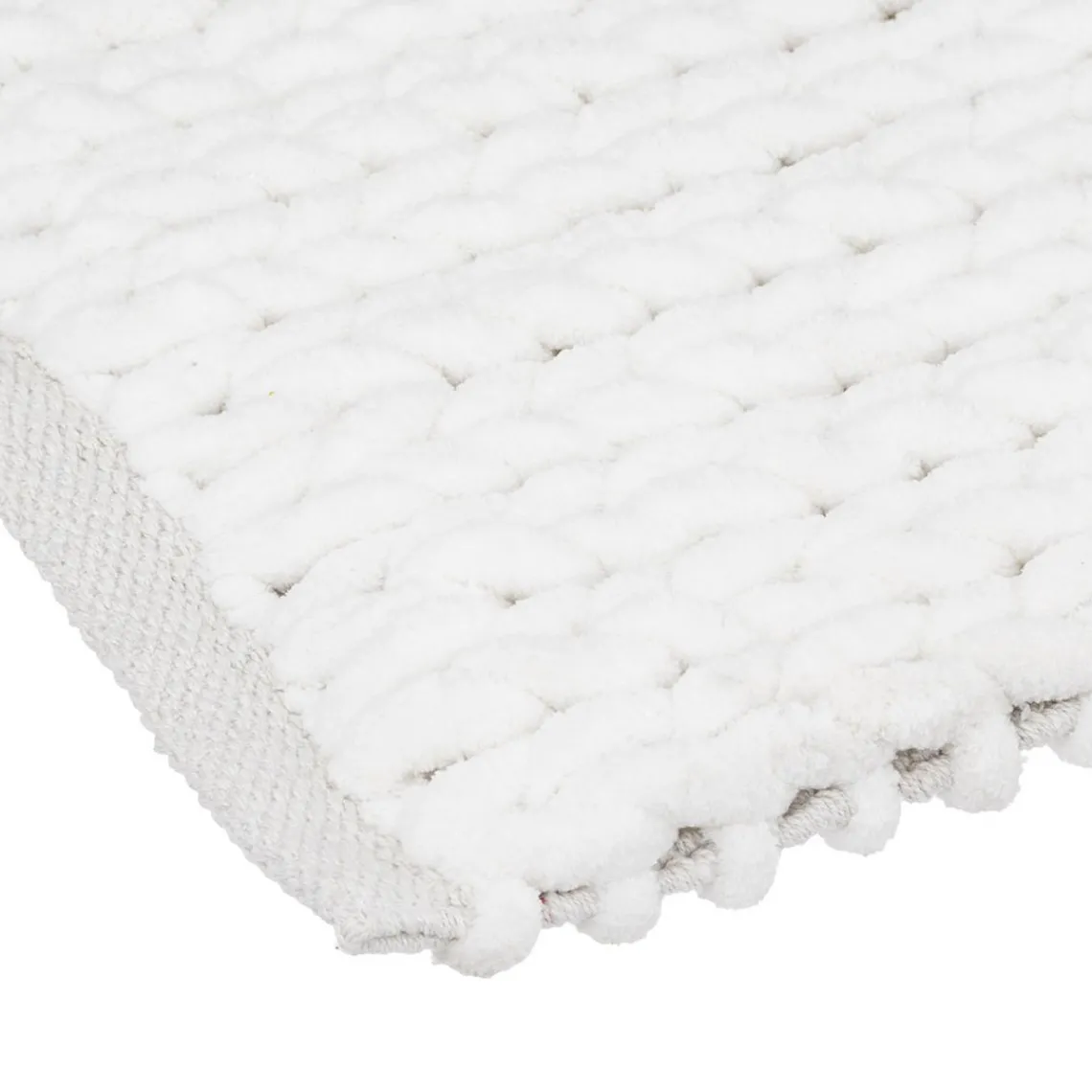 3S. x Home Tapis Épais Uni 50 x 120 cm Blanc Hot