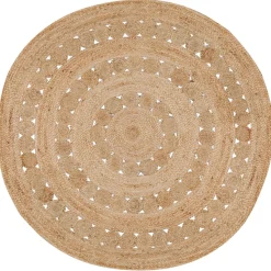 Maison Vivaraise Tapis Patna Naturel diamètre 120 New