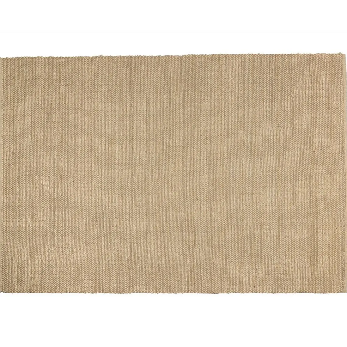 Macabane Tapis rectangulaire en jute et coton beige QUENTIN New
