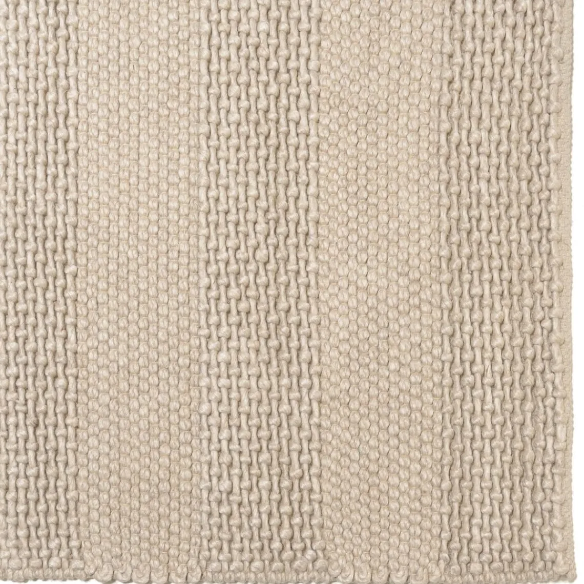Macabane Tapis rectangulaire en laine tissée couleur lin QUENTIN Clearance