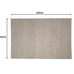 Macabane Tapis rectangulaire en laine bouclée taupe QUENTIN