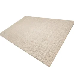 Macabane Tapis rectangulaire en laine tissée couleur beige QUENTIN Best