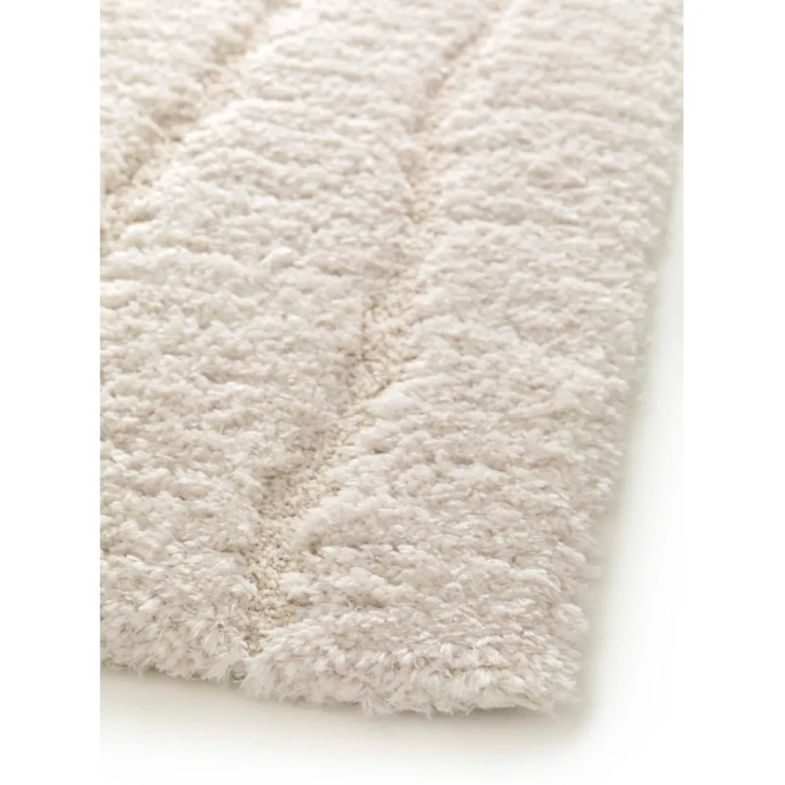 Maison Vivaraise Tapis rectangulaire recyclé Mael Neige New