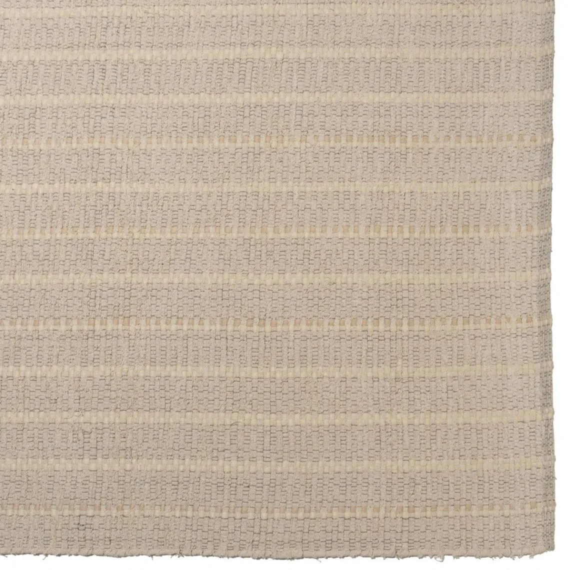 Macabane Tapis rectangulaire 160x230cm en coton recyclé couleur ivoire SACHA Clearance