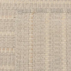 Macabane Tapis rectangulaire 160x230cm en coton recyclé couleur ivoire SACHA Clearance