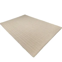 Macabane Tapis rectangulaire 200x290cm en coton recyclé couleur ivoire SACHA Clearance
