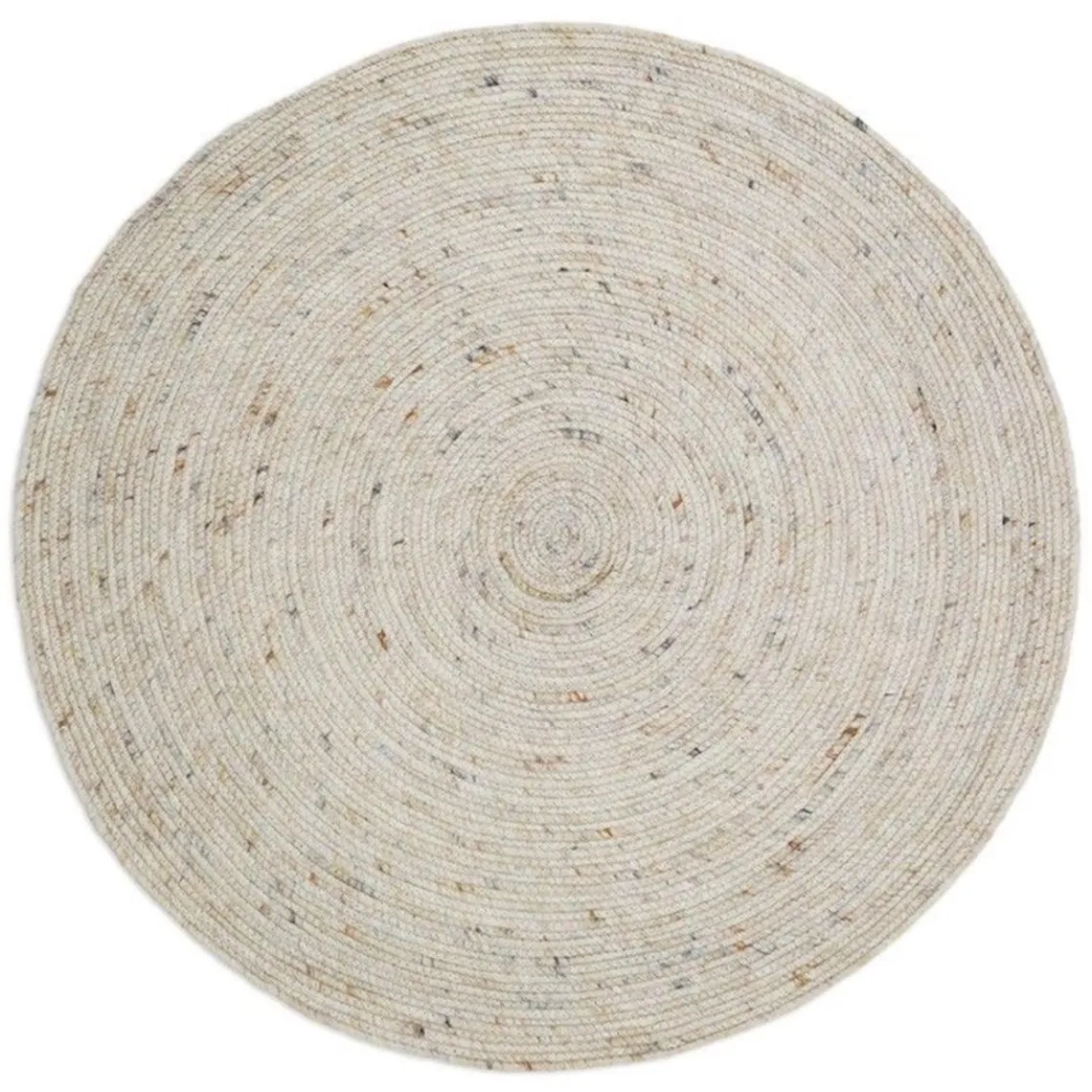 Nattiot Tapis rond laine feutrée NEETHU avoine taille M Online