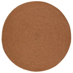 Nattiot Tapis rond laine feutrée NEETHU marron taille M Clearance
