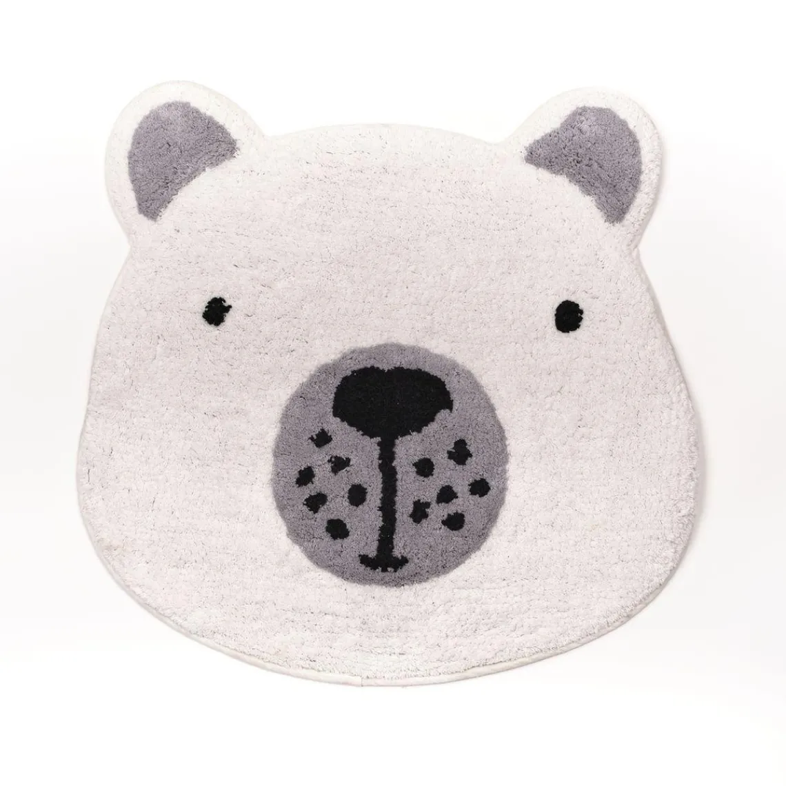 3 SUISSES Tapis tufte OURS Blanc en coton Clearance