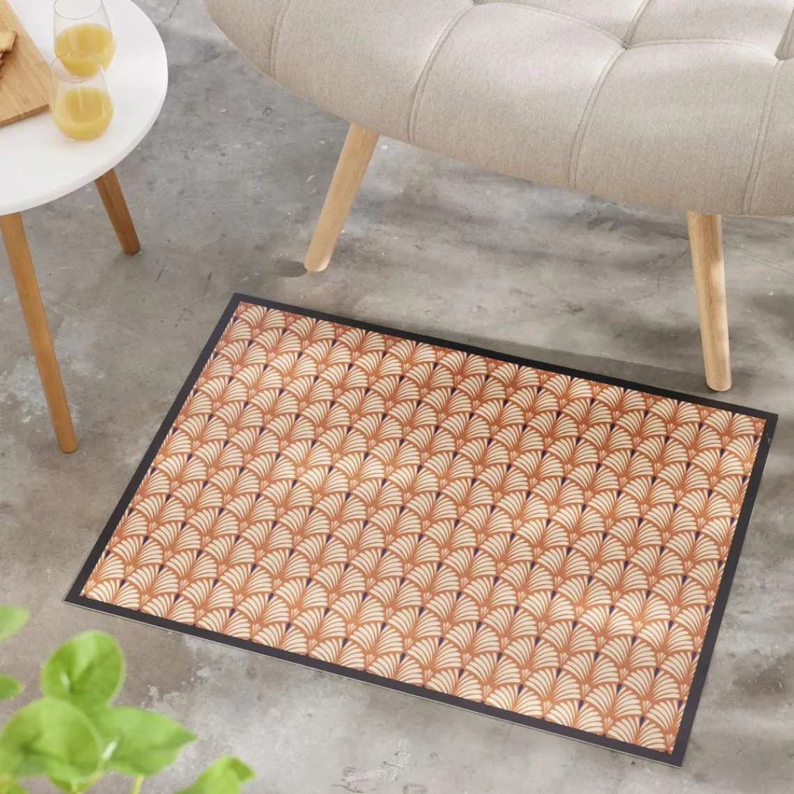 Becquet Tapis vinyle BABESQUE Orange Sale