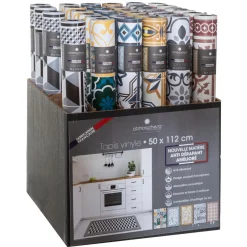 3S. x Home Tapis Vinyle Mosaïque bleuBoîte 50x112 Sale