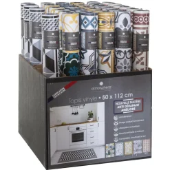 3S. x Home Tapis Vinyle Mosaïque gris Boîte 50x112 Sale