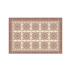 3S. x Home Tapis Vinyle Mosaïque Boîte 50x75 Marron Discount
