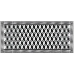 3S. x Home Tapis Vinyle Mosaïque noir Boîte 50x112 Sale