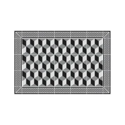 3S. x Home Tapis Vinyle Mosaïque ocre Boîte 50x75 Doré Discount