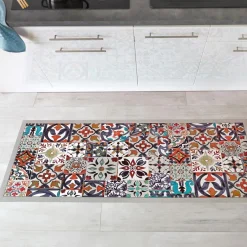 Becquet Tapis vinyle VIDAS carreaux de ciment colorés Hot