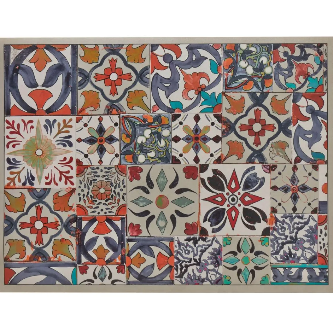 Becquet Tapis vinyle VIDAS carreaux de ciment colorés Hot